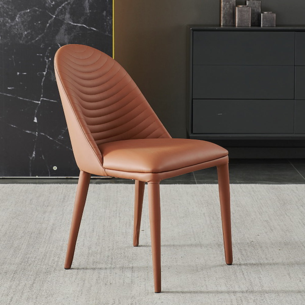 LIVARA DC1020 Faux Leather Fabric Dining Chair Carbon Steel Legs