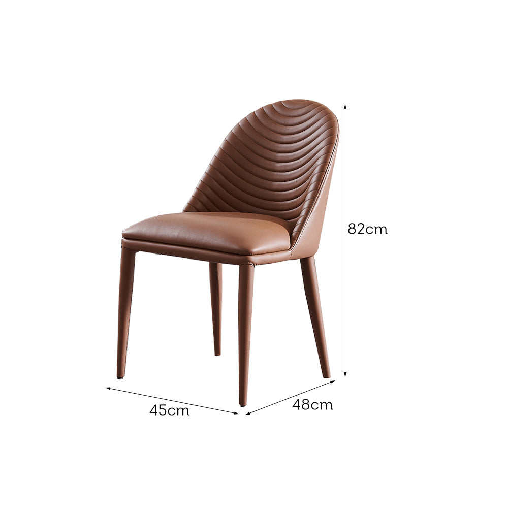 LIVARA DC1020 Faux Leather Fabric Dining Chair Carbon Steel Legs