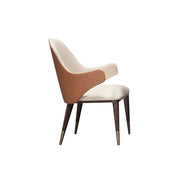 LIVARA DC1022 Faux Leather Fabric Dining Chair Solid Wood Frame