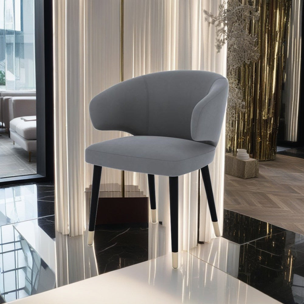 LIVARA DC1024 Faux Leather Fabric Dining Chair Solid Wood Frame