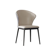 LIVARA DC1025 Faux Leather Fabric Dining Chair Solid Wood Frame