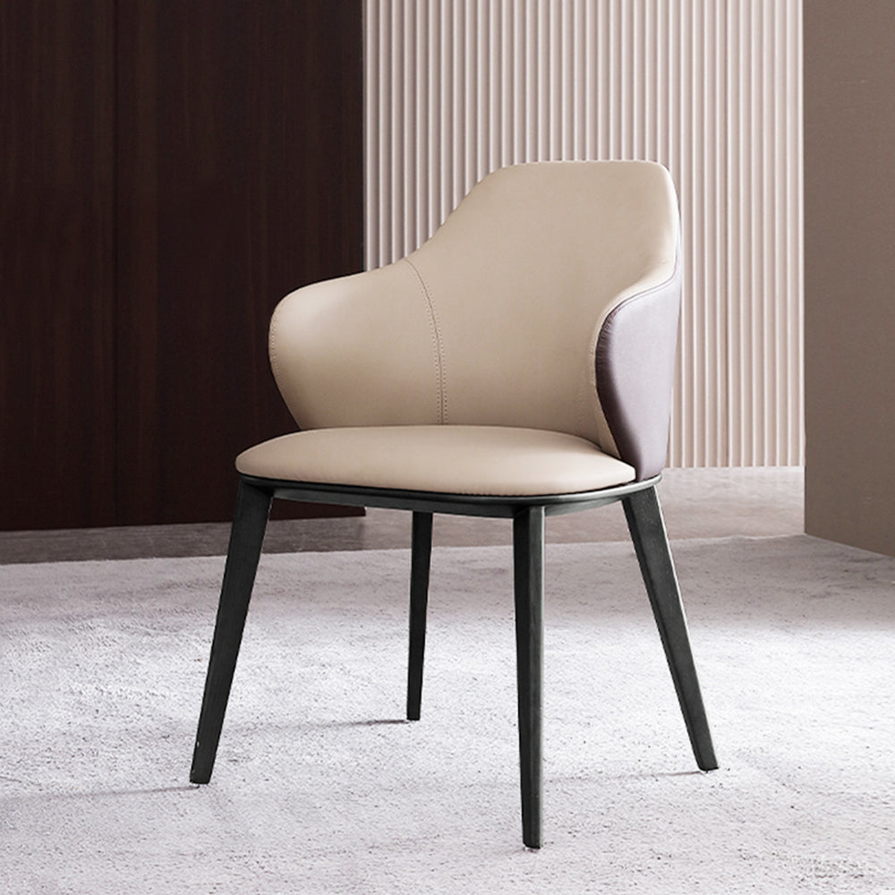 LIVARA DC1027 Faux Leather Fabric Dining Chair Carbon Steel Legs