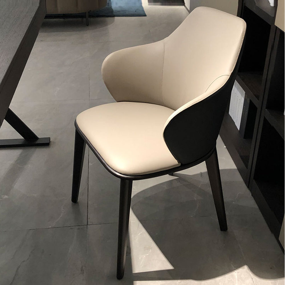 LIVARA DC1027 Faux Leather Fabric Dining Chair Carbon Steel Legs