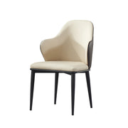 LIVARA DC1027 Faux Leather Fabric Dining Chair Carbon Steel Legs