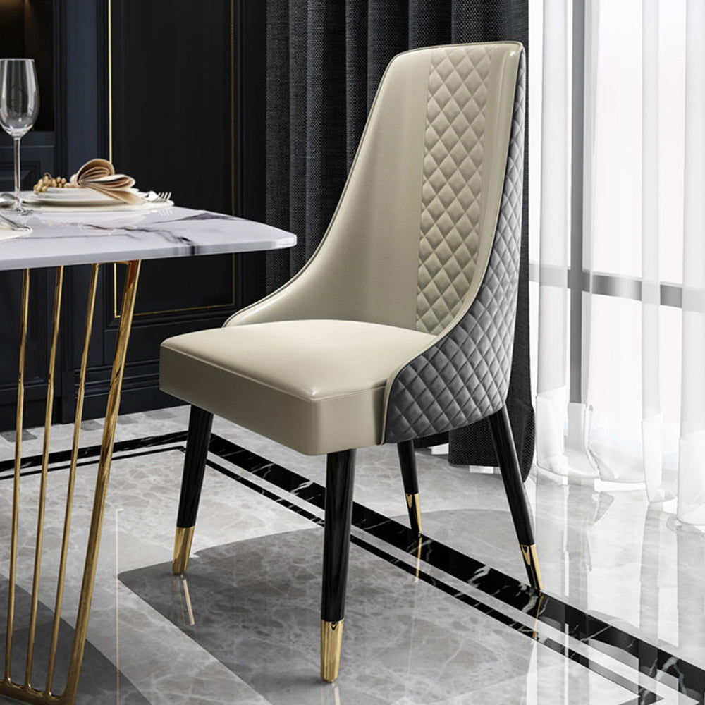 LIVARA DC1032 Modern Light Luxury Style Dining Chair Solid Wood Frame