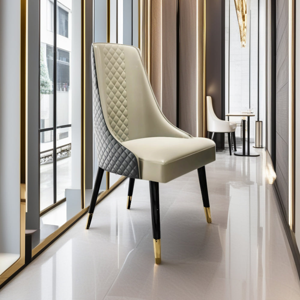 LIVARA DC1032 Modern Light Luxury Style Dining Chair Solid Wood Frame