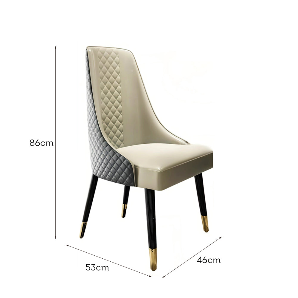 LIVARA DC1032 Modern Light Luxury Style Dining Chair Solid Wood Frame
