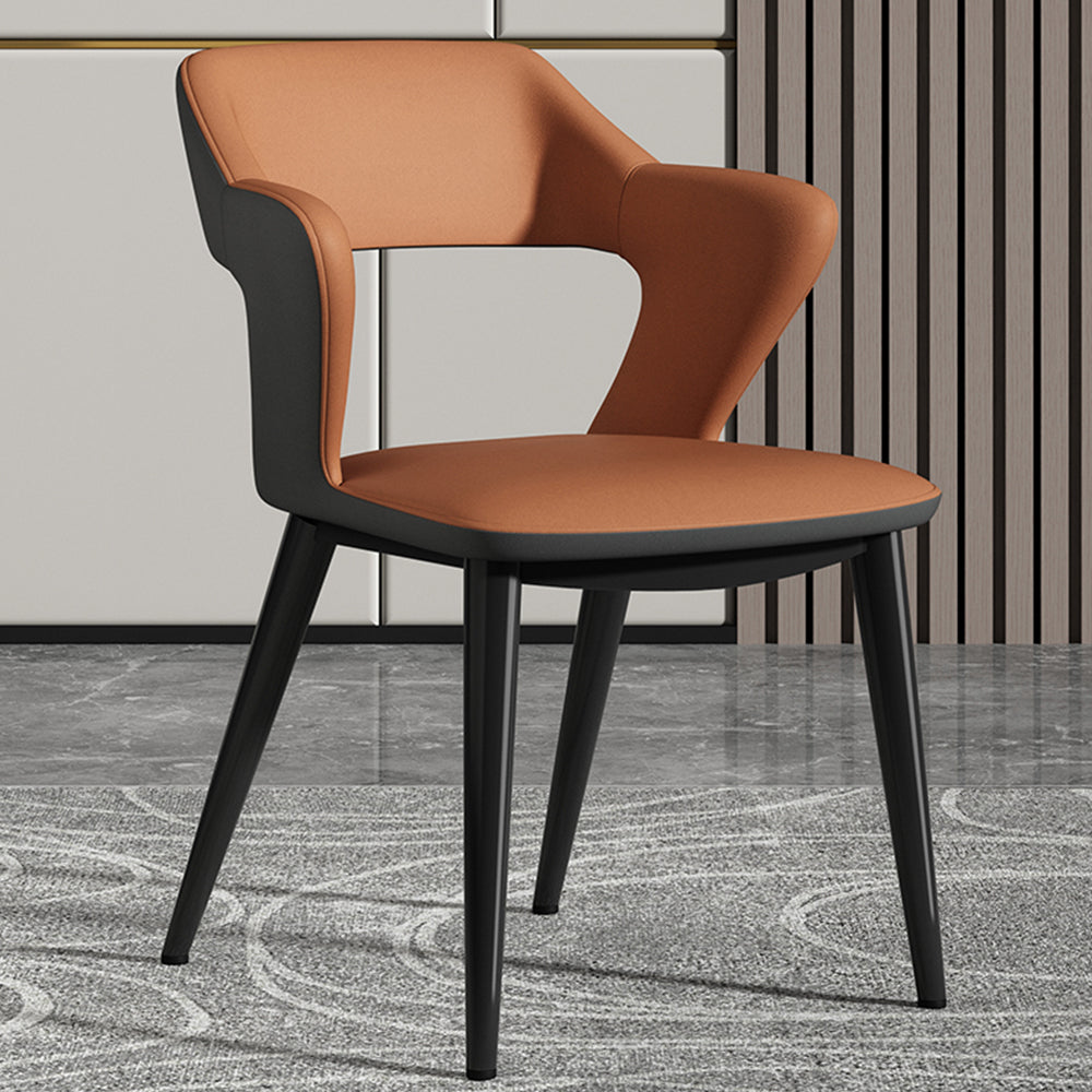 LIVARA DC1033 Faux Leather Fabric Dining Chair Carbon Steel Legs