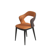 LIVARA DC1033 Faux Leather Fabric Dining Chair Carbon Steel Legs