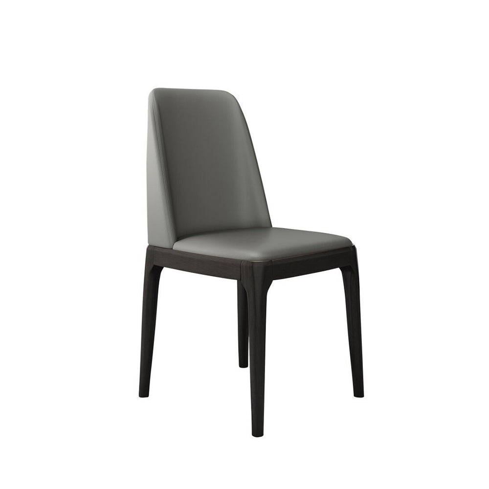 LIVARA DC1035 Faux Leather Fabric Dining Chair Solid Wood Frame