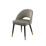 LIVARA DC1039 Faux Leather Fabric Dining Chair Solid Wood Frame