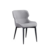 LIVARA DC1041 Faux Leather Fabric Dining Chair Carbon Steel Legs
