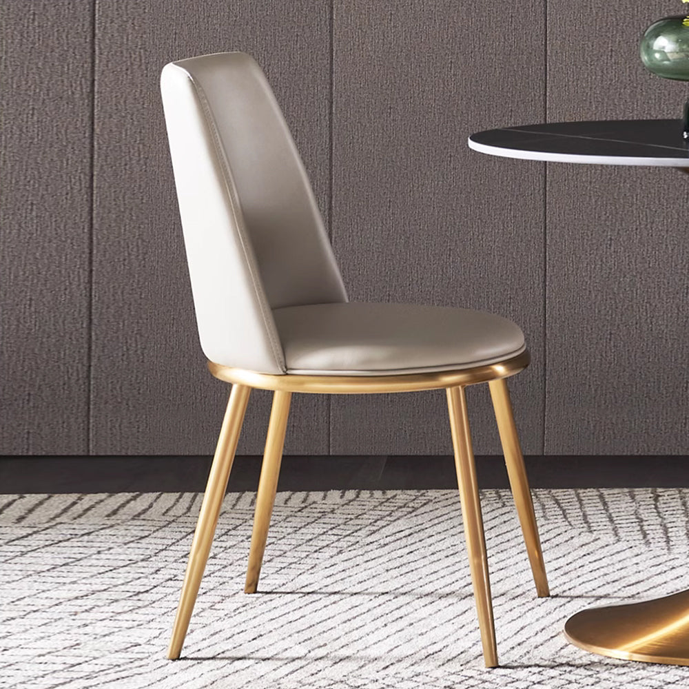 LIVARA DC1046 Faux Leather Fabric Dining Chair Stainless Steel Legs