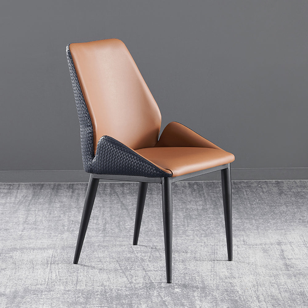 LIVARA DC1047 Faux Leather Fabric Dining Chair Carbon Steel Legs