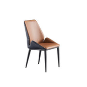 LIVARA DC1047 Faux Leather Fabric Dining Chair Carbon Steel Legs