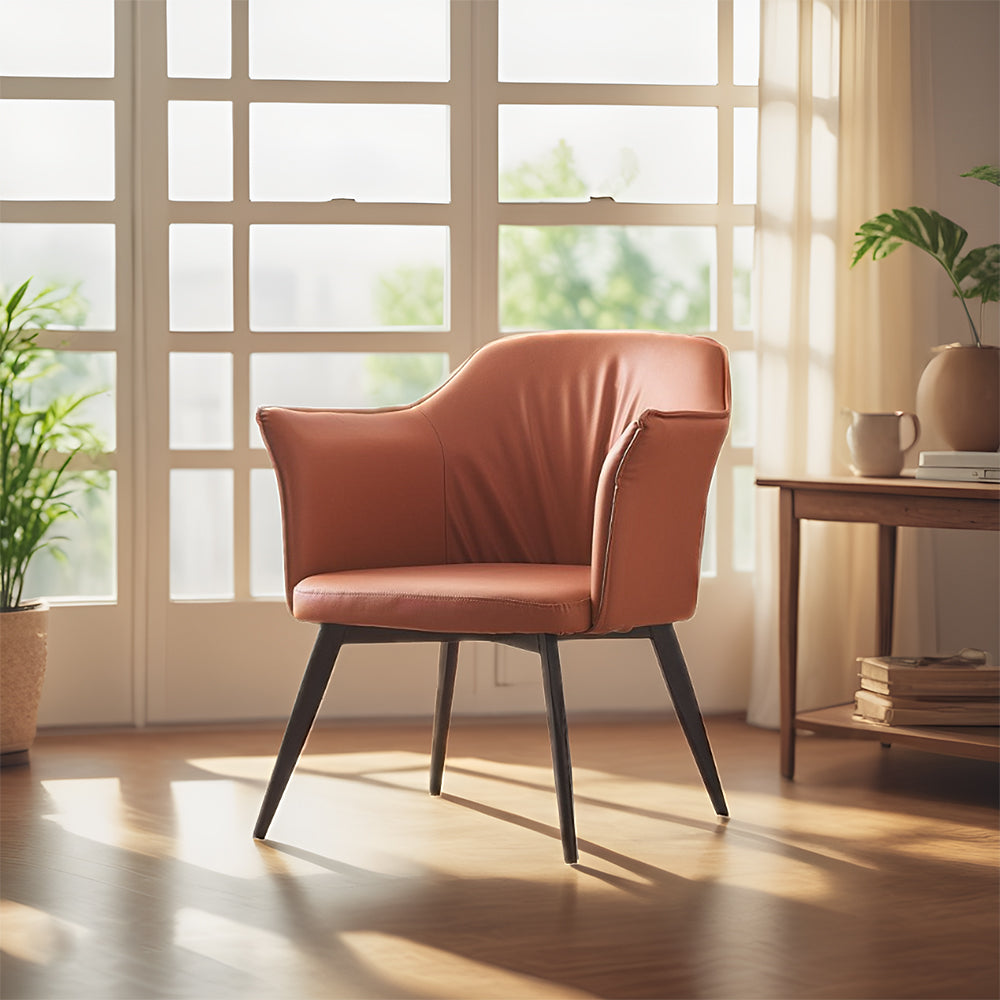 LIVARA DC1050 Faux Leather Fabric Dining Chair Carbon Steel Legs