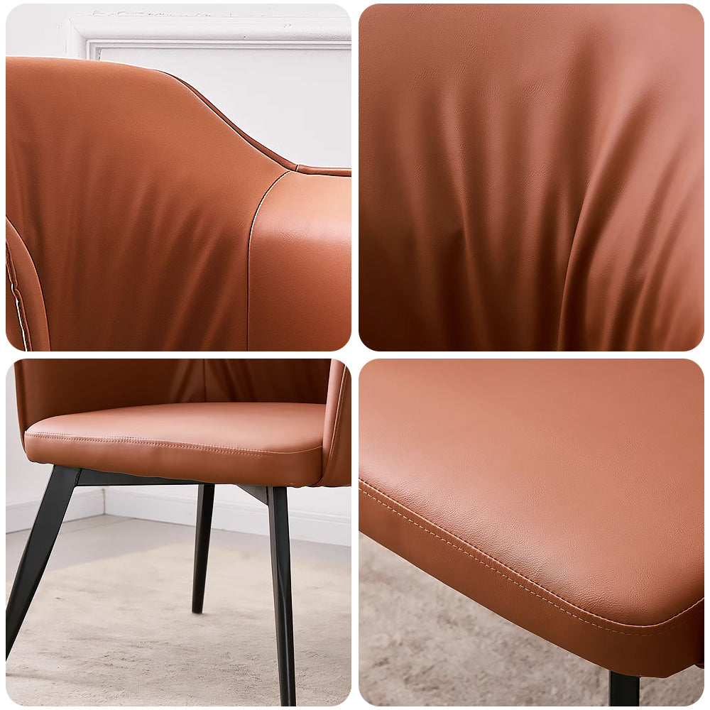 LIVARA DC1050 Faux Leather Fabric Dining Chair Carbon Steel Legs