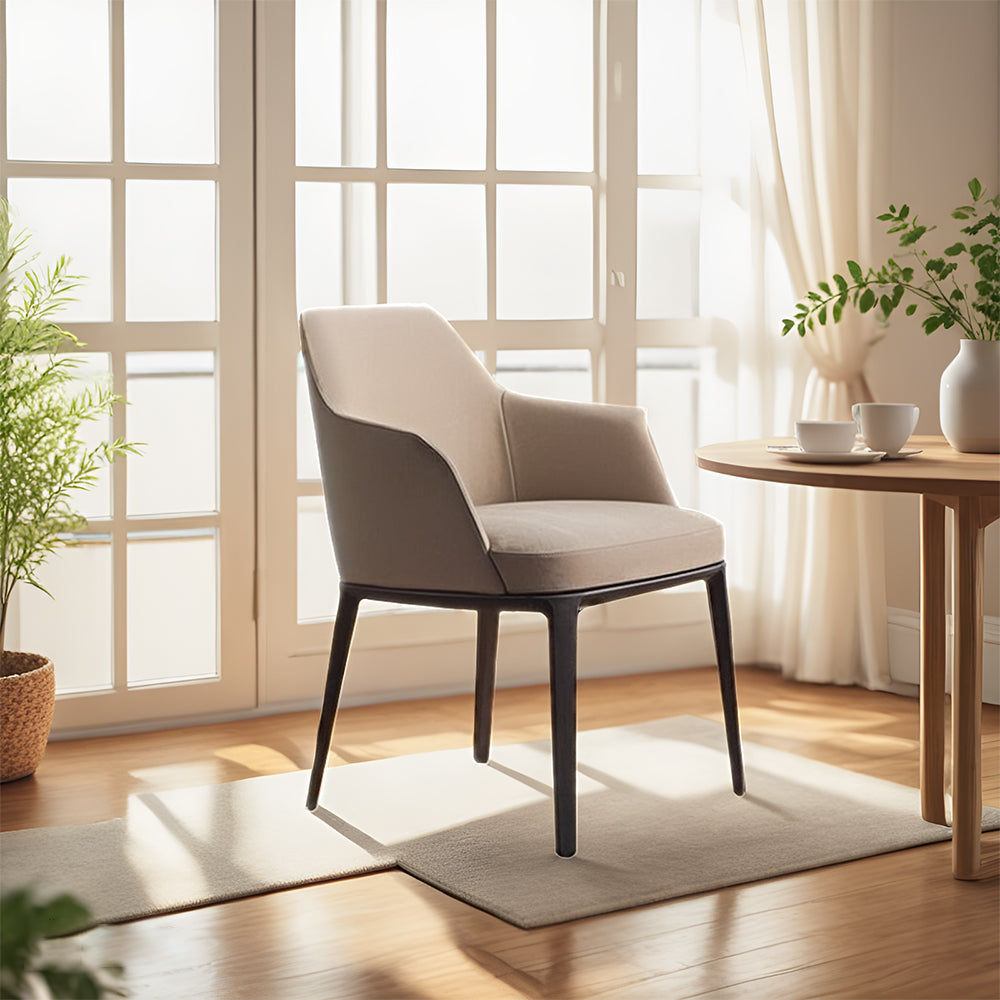 LIVARA DC1051 Simple Style Dining Chair Solid Wood Frame