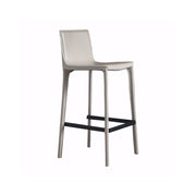 LIVARA DC1055 Saddle Leather Fabric Bar Stool Carbon Steel Legs