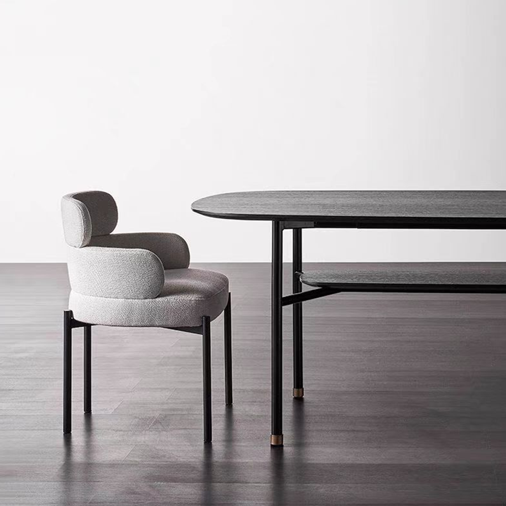 LIVARA DC1057 Simple and Stylish Dining Chair Carbon Steel Legs