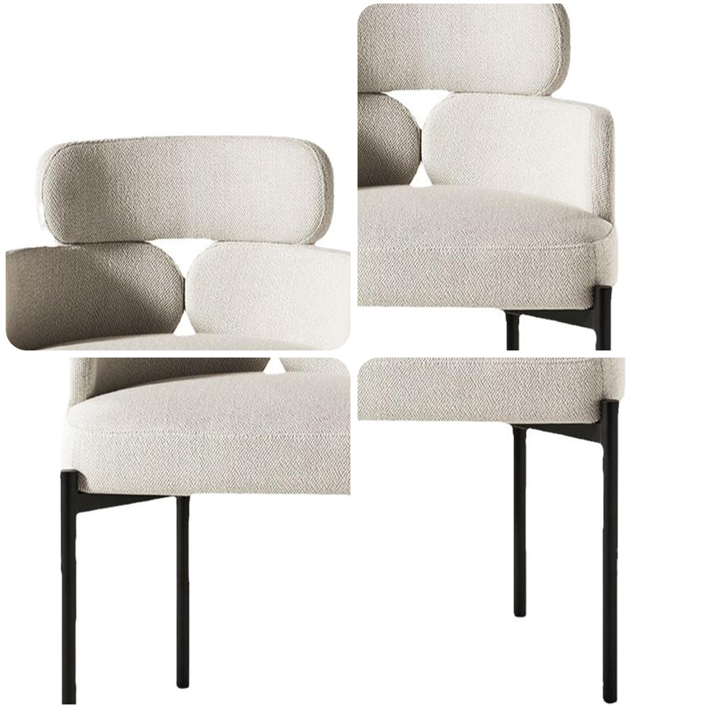 LIVARA DC1057 Simple and Stylish Dining Chair Carbon Steel Legs