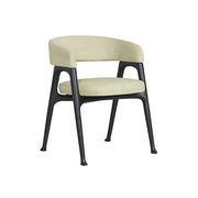 LIVARA DC1059 Faux Leather Fabric Dining Chair Ash Wood Frame