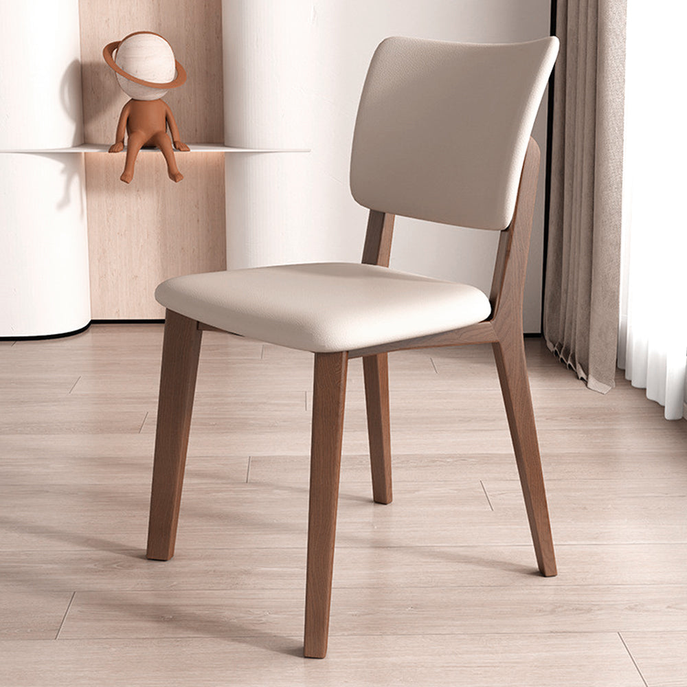 LIVARA DC1061 Faux Leather Fabric Dining Chair Rubber Wood Frame