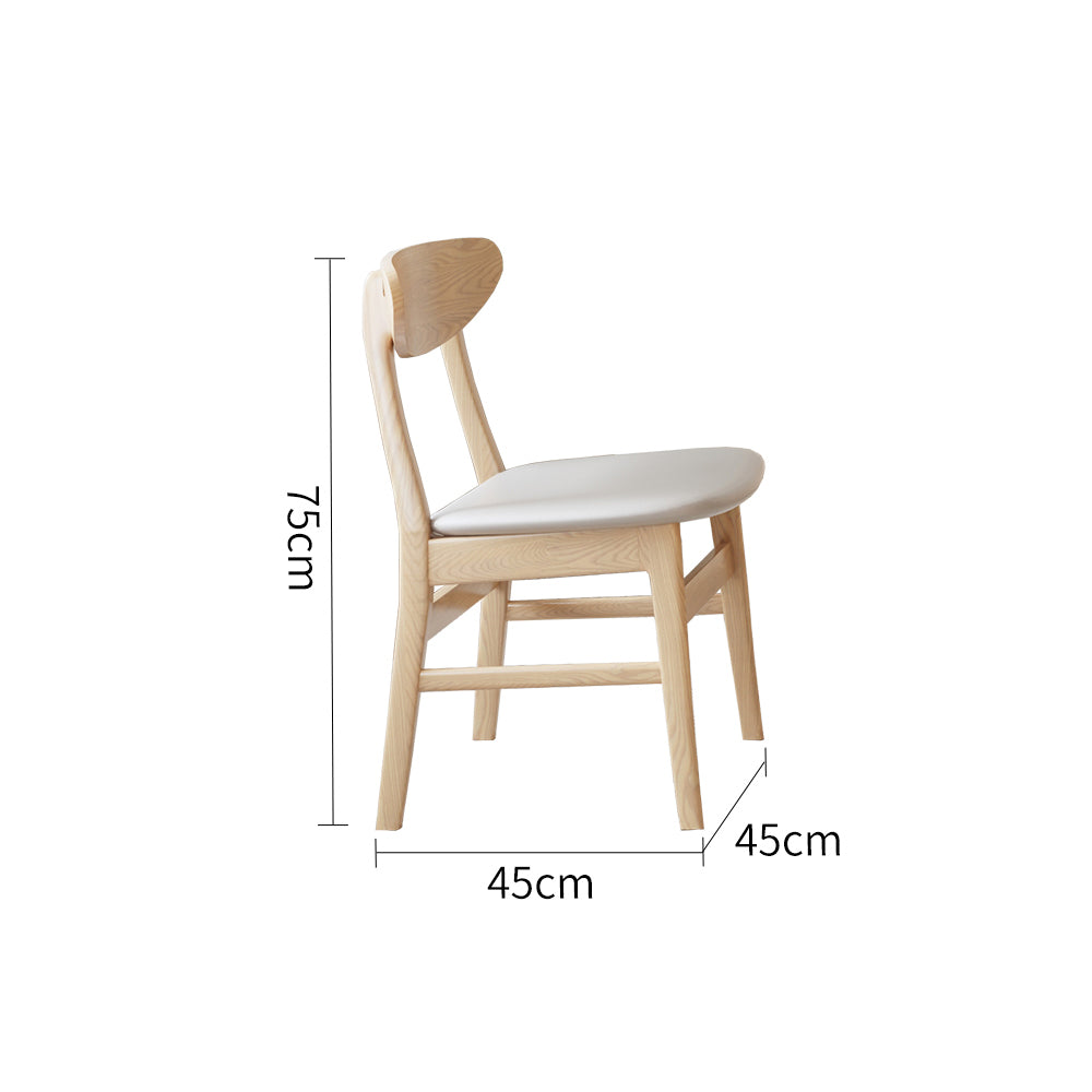 LIVARA DC1064 Modern Minimalist Style Dining Chair Ash Wood Frame