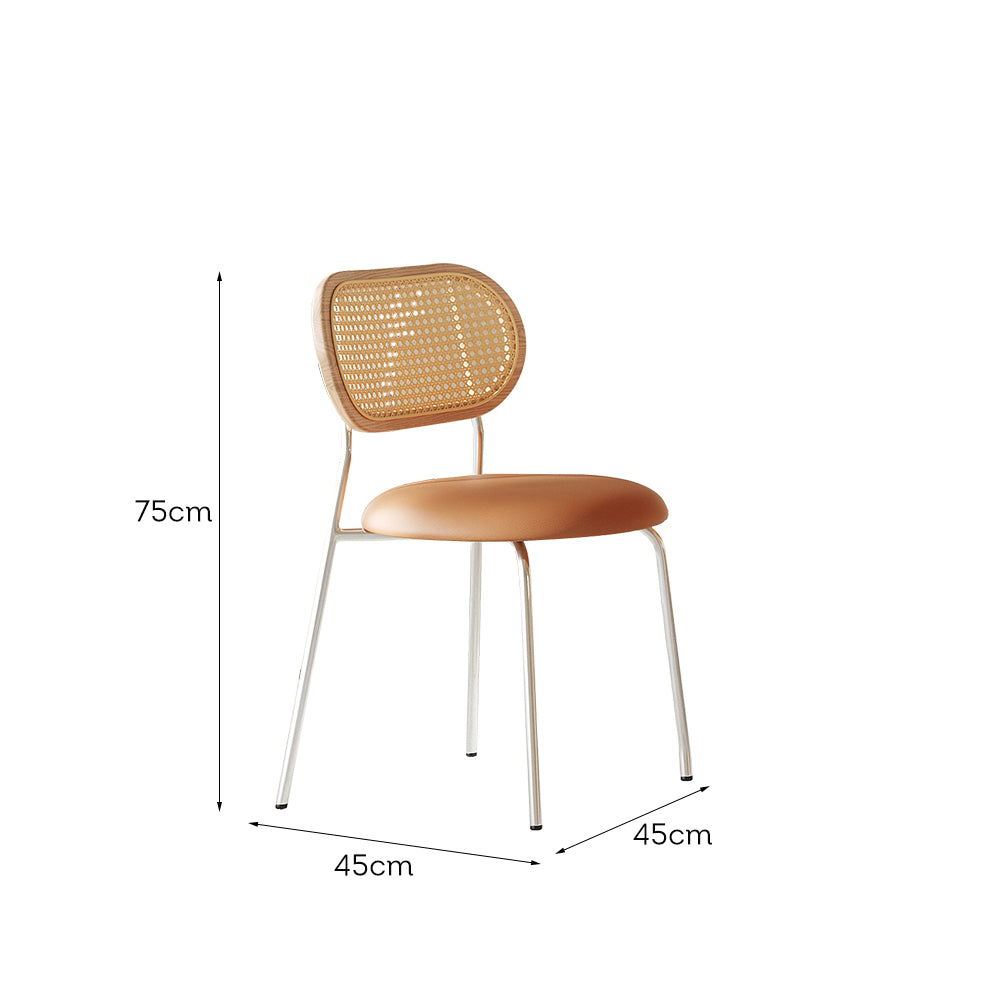 LIVARA DC1066 Minimalist Style Dining Chair Stainless Steel Legs