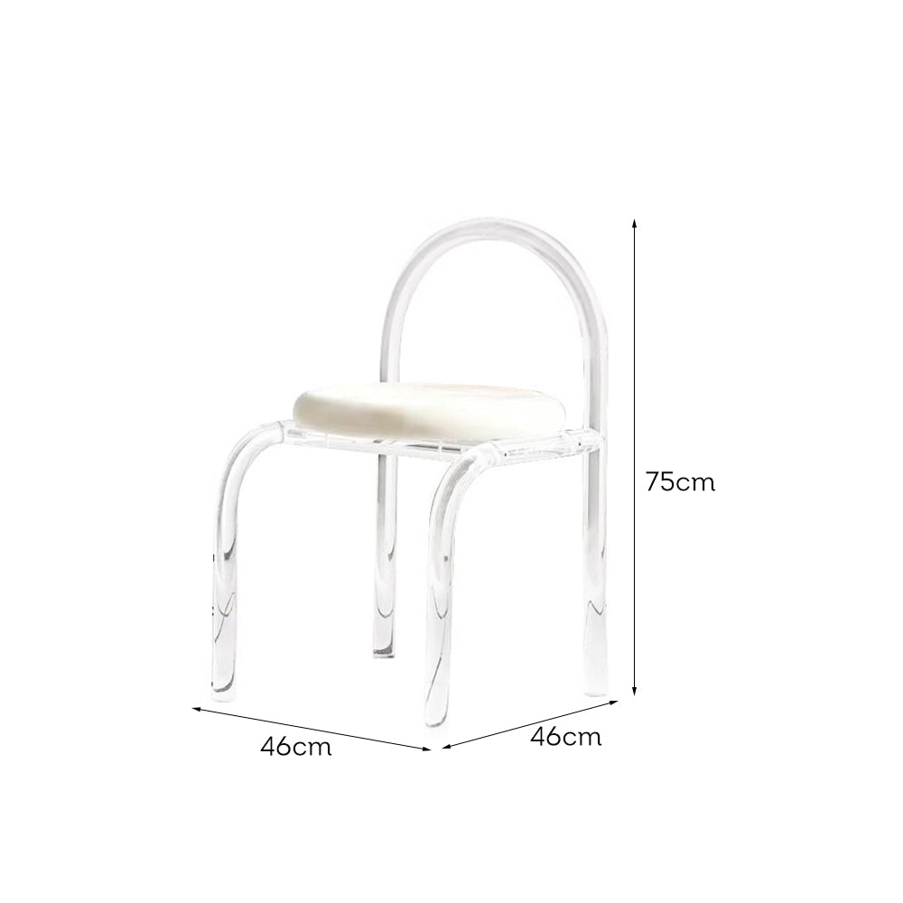 LIVARA DC1080 Acrylic Material Dining Chair Modern Minimalist Style