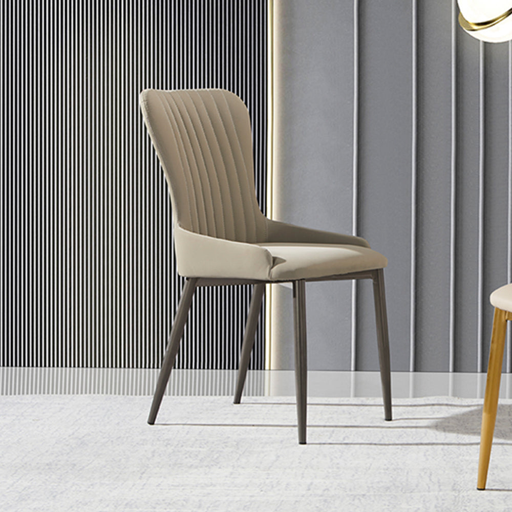 LIVARA DC1095 Faux Leather Fabric Dining Chair Soft Padded Cushion