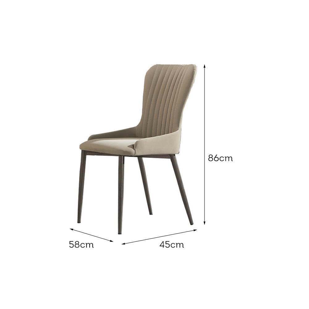 LIVARA DC1095 Faux Leather Fabric Dining Chair Soft Padded Cushion