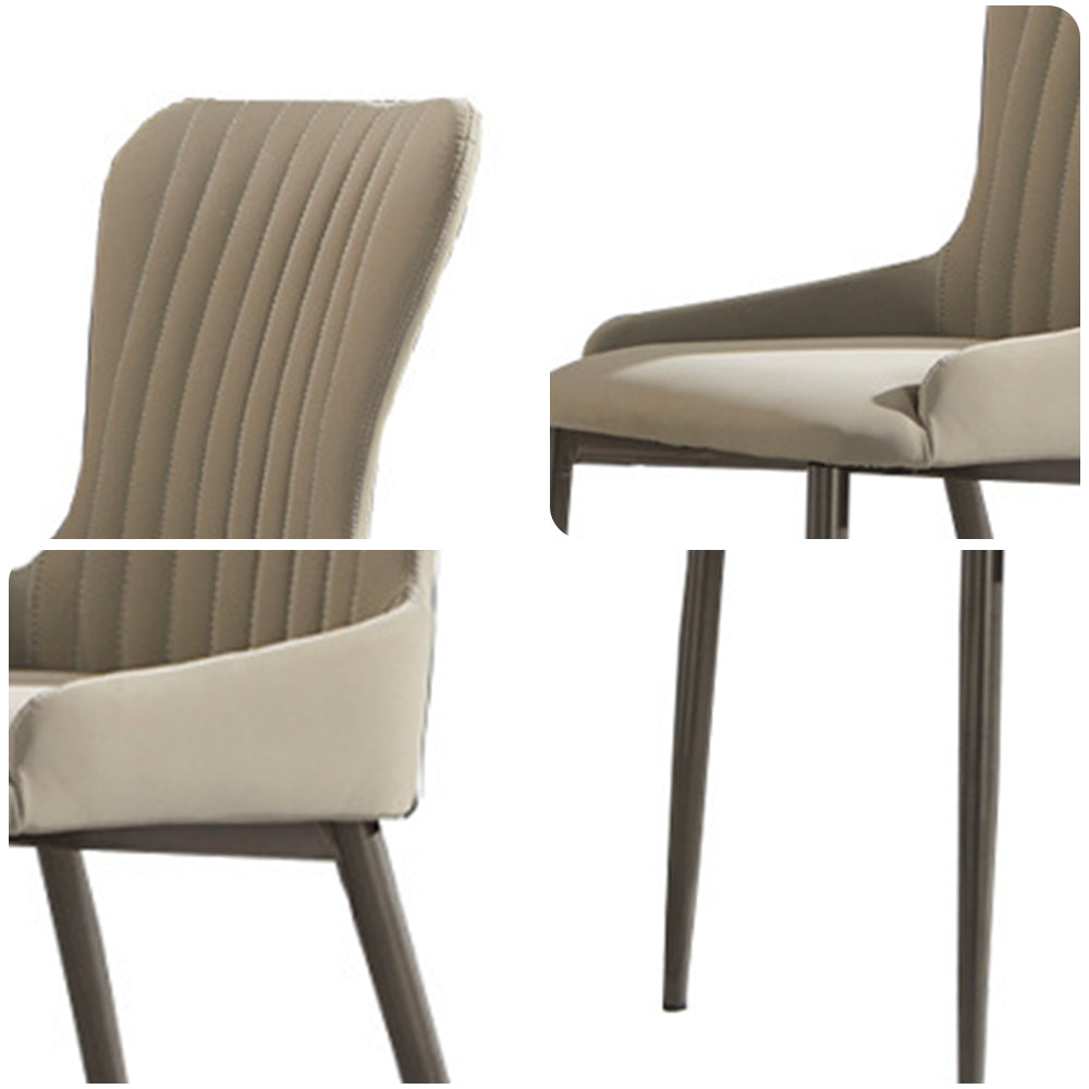 LIVARA DC1095 Faux Leather Fabric Dining Chair Soft Padded Cushion