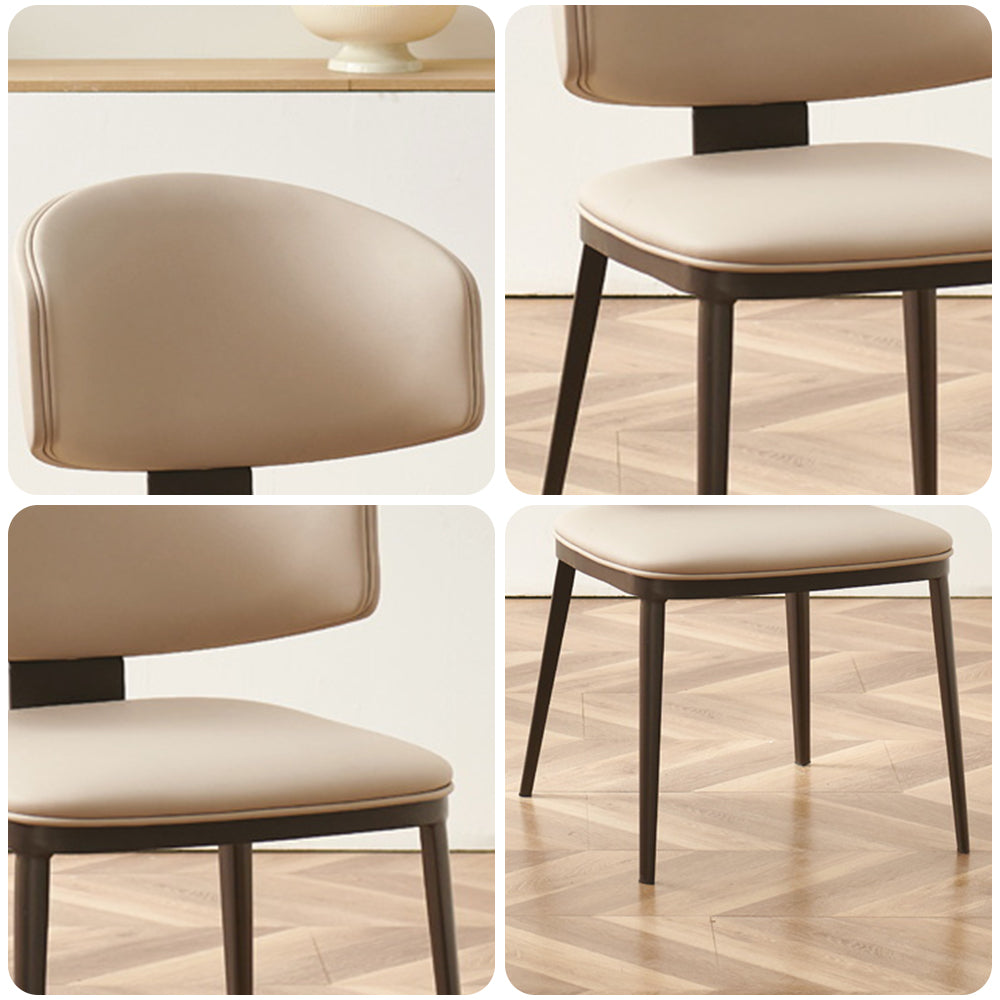 LIVARA DC1101 Faux Leather Fabric Dining Chair Carbon Steel Legs