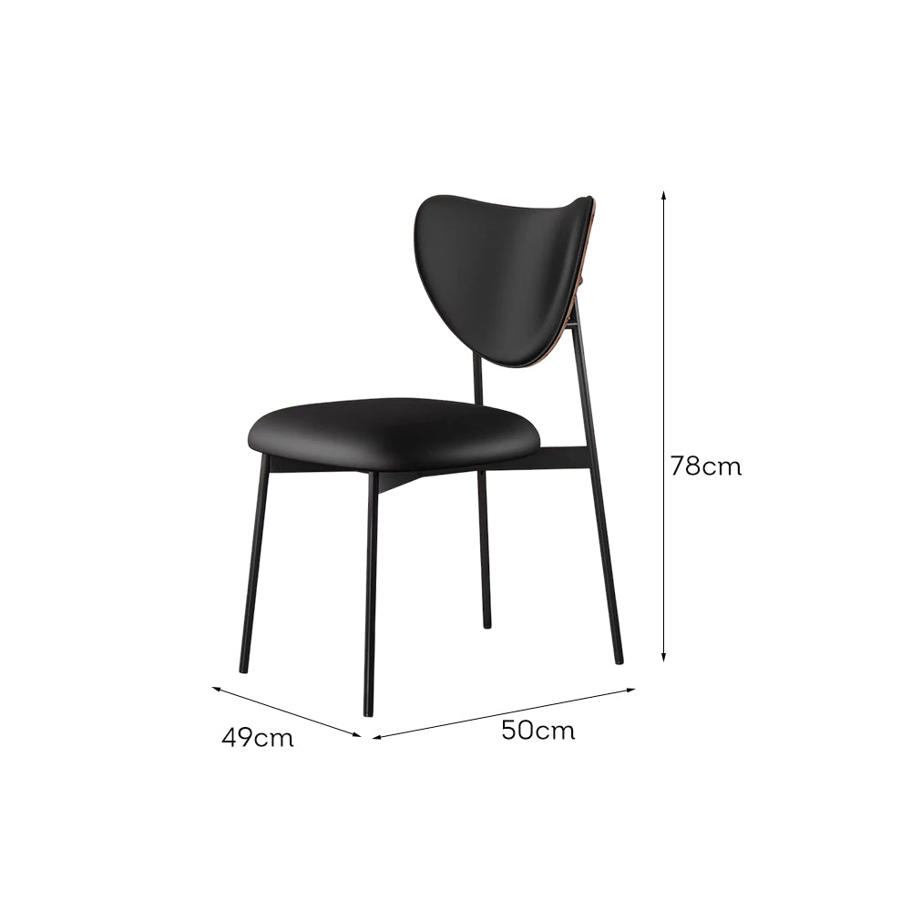 LIVARA DC1106 Faux Leather Fabric Dining Chair Carbon Steel Legs