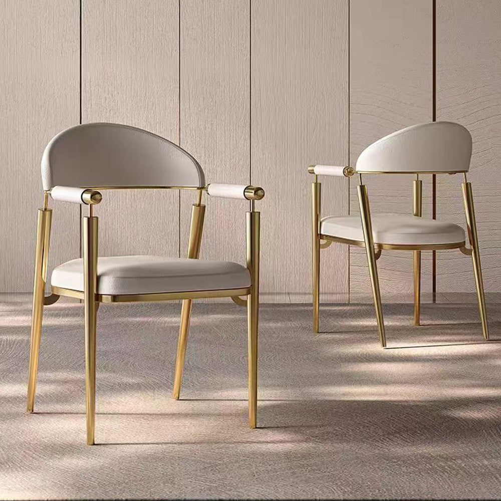 LIVARA DC1109 Faux Leather Fabric Dining Chair Stainless Steel Legs