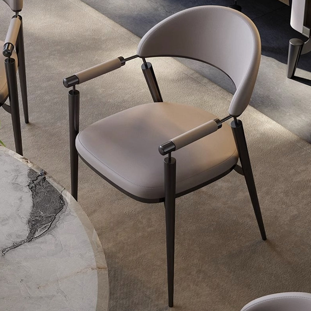 LIVARA DC1109 Faux Leather Fabric Dining Chair Stainless Steel Legs