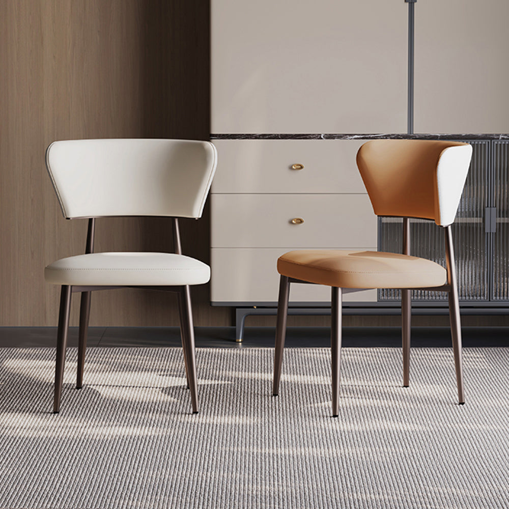 LIVARA DC1116  Faux Leather Fabric Dining Chair Carbon Steel Legs