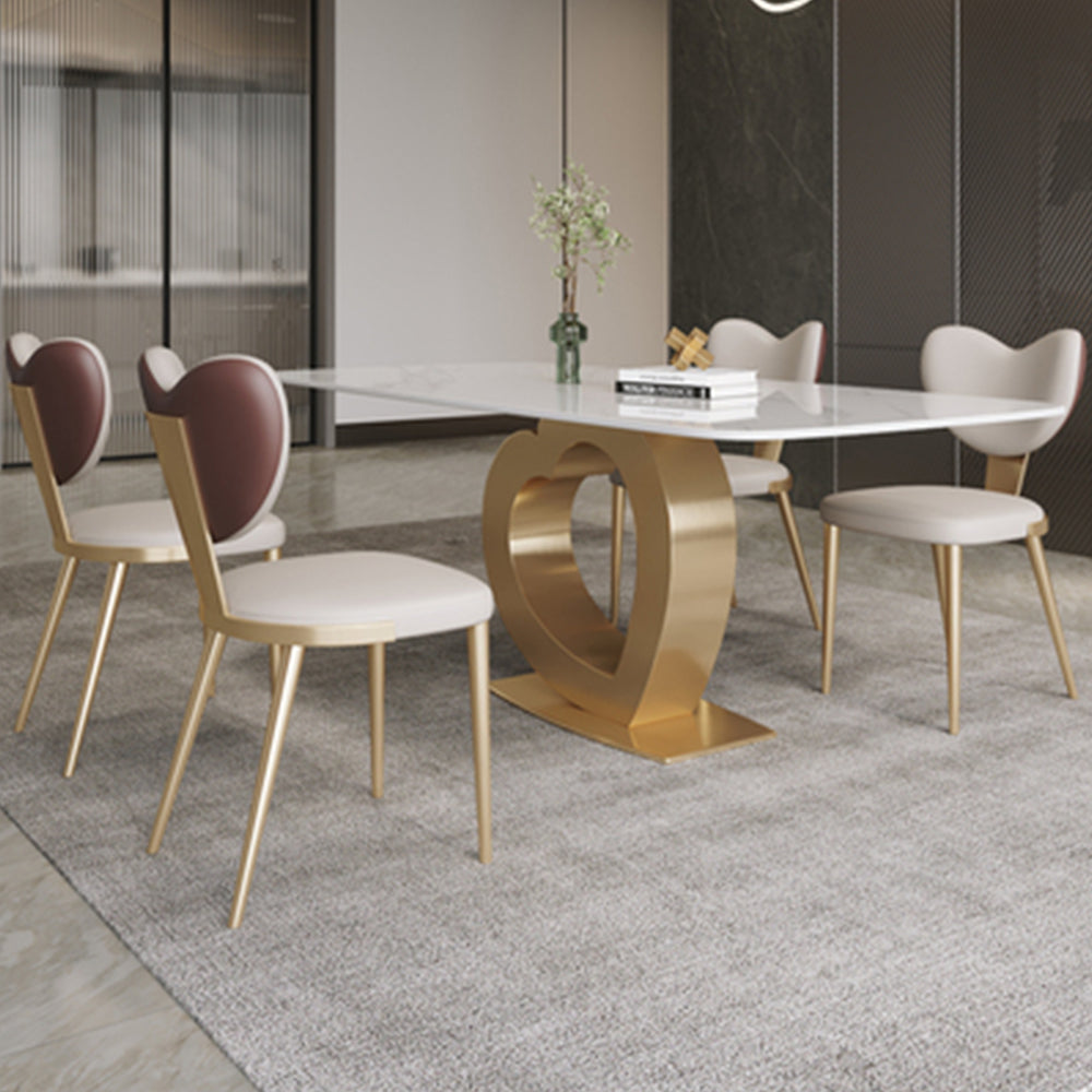 LIVARA DC1117 Faux Leather Fabric Dining Chair Stainless Steel Legs