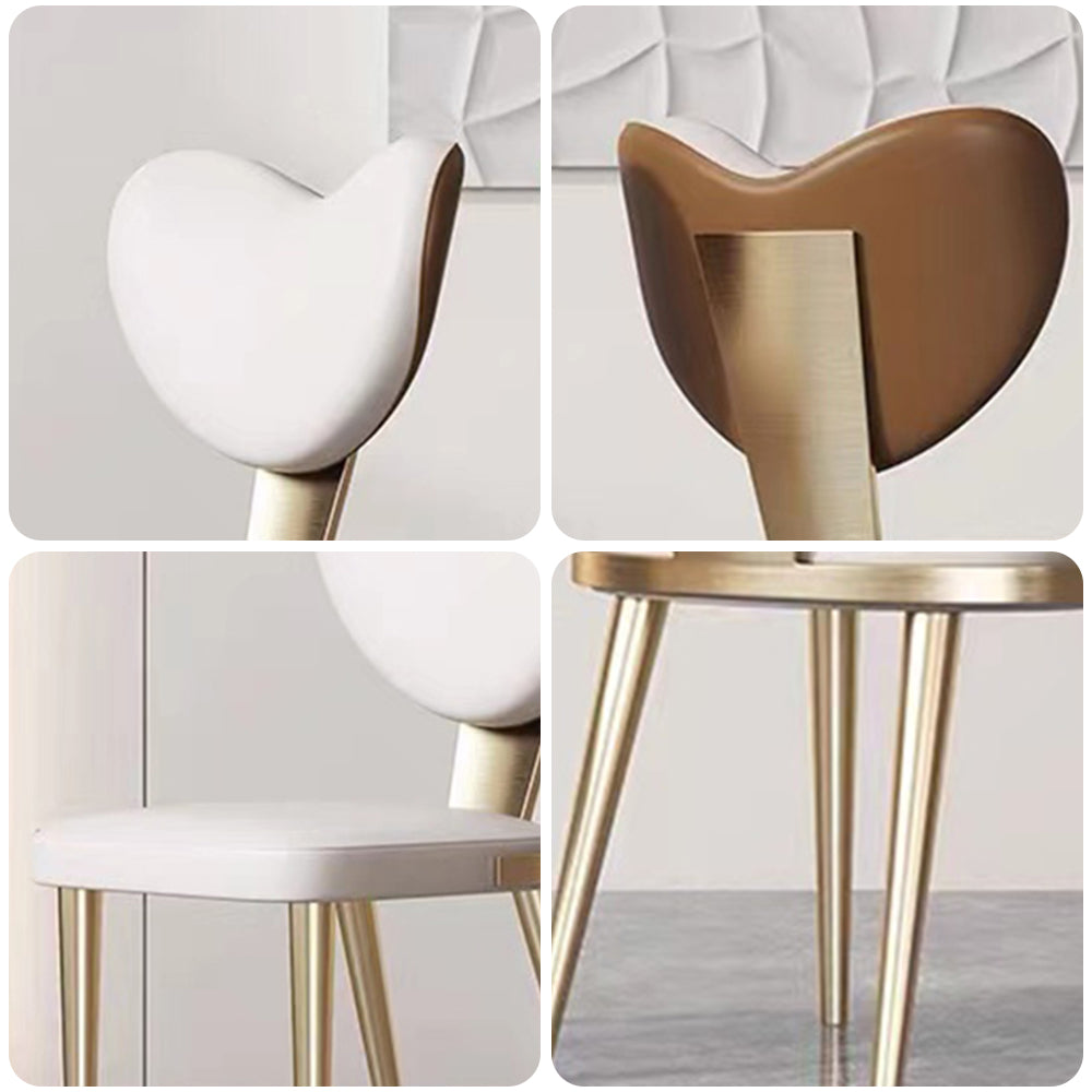 LIVARA DC1117 Faux Leather Fabric Dining Chair Stainless Steel Legs