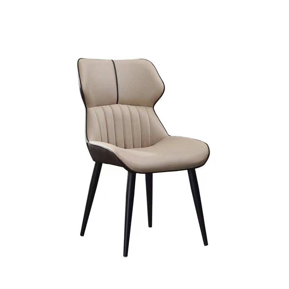 LIVARA DC1118 Faux Leather Fabric Dining Chair Carbon Steel Legs