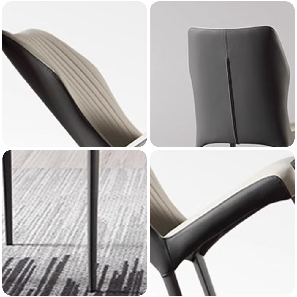 LIVARA DC1119 Faux Leather Fabric Dining Chair Carbon Steel Legs