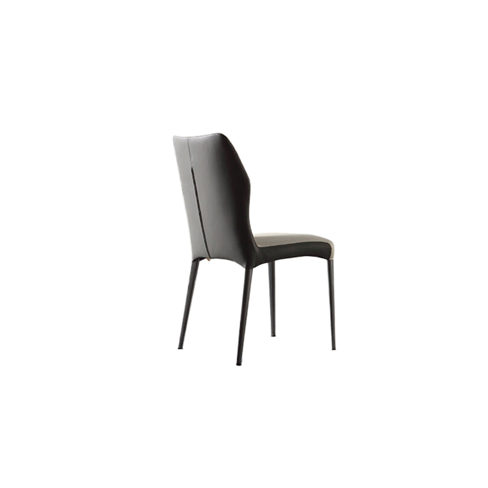 LIVARA DC1119 Faux Leather Fabric Dining Chair Carbon Steel Legs