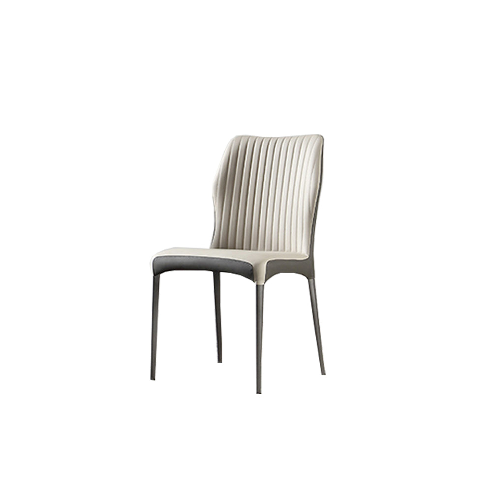 LIVARA DC1119 Faux Leather Fabric Dining Chair Carbon Steel Legs