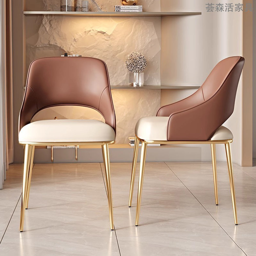 LIVARA DC1120 Faux Leather Fabric Dining Chair Stainless Steel Legs