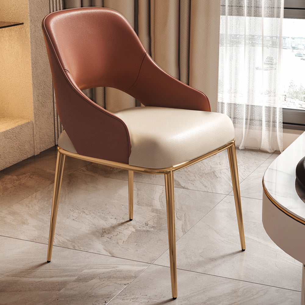 LIVARA DC1120 Faux Leather Fabric Dining Chair Stainless Steel Legs