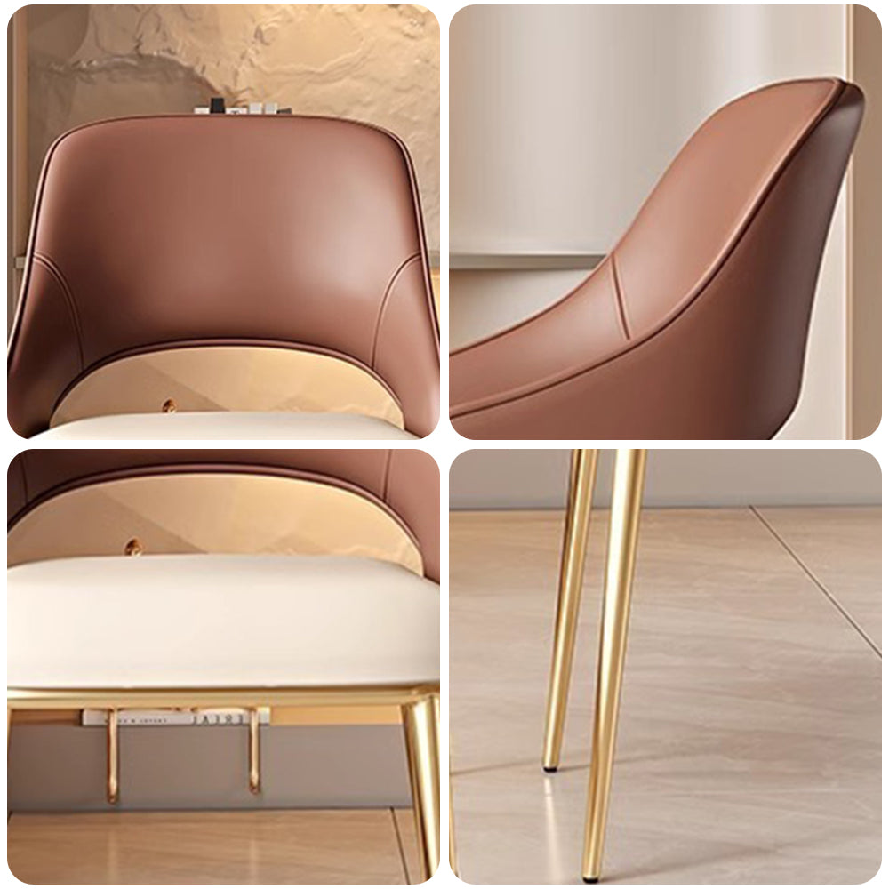 LIVARA DC1120 Faux Leather Fabric Dining Chair Stainless Steel Legs