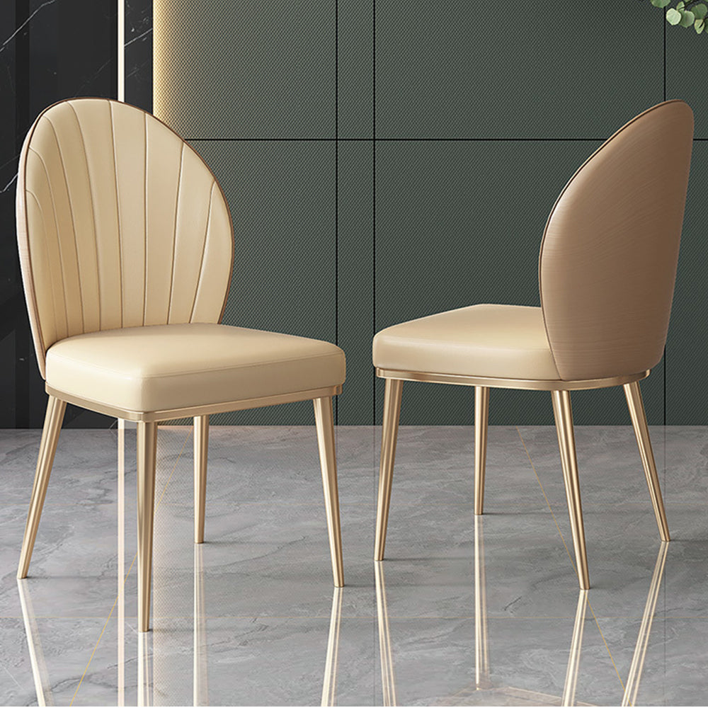 LIVARA DC1121 Faux Leather Fabric Dining Chair Stainless Steel Legs