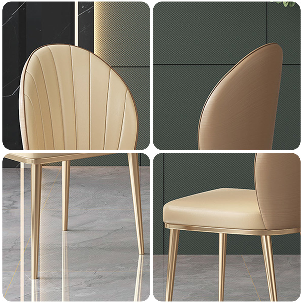 LIVARA DC1121 Faux Leather Fabric Dining Chair Stainless Steel Legs