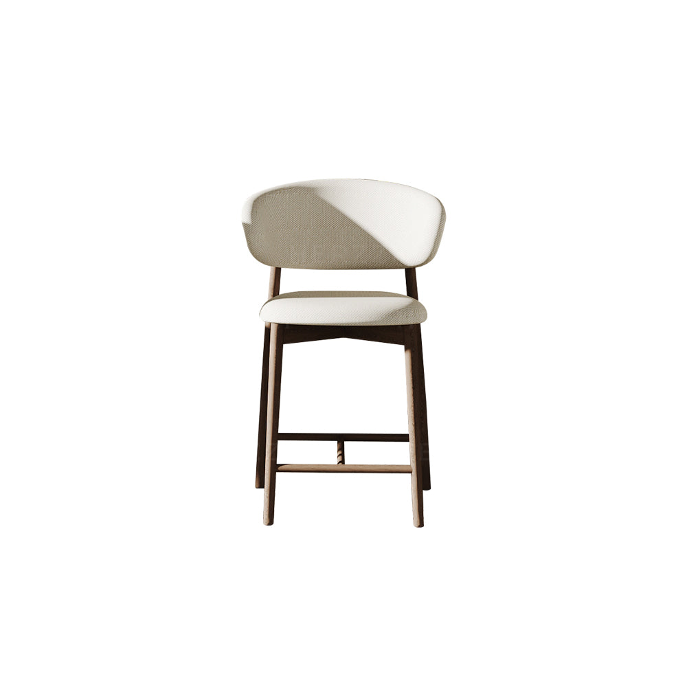 LIVARA DC1122 Cotton-linen Fabric Dining Chair Ash Wood Frame